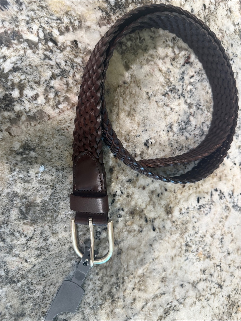 Madewell Dark Brown Braided Leather Belt Size Large